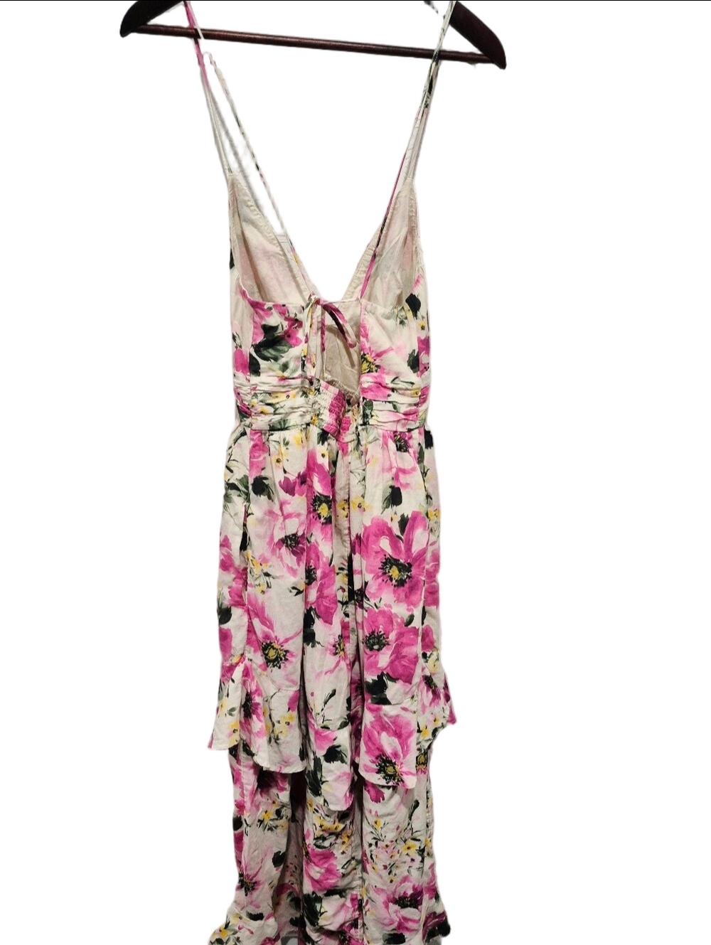 Abercrombie & Fitch Pink & White Floral Tiered Maxi Dress - Picture 8 of 14